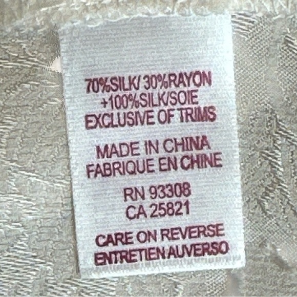 NWOT NK Imode Silk bridal babydoll chemise bow, pearl and rayon lace details - Picture 14 of 15